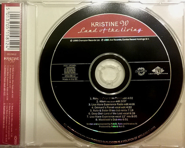 Kristine W : Land Of The Living (CD, Maxi)