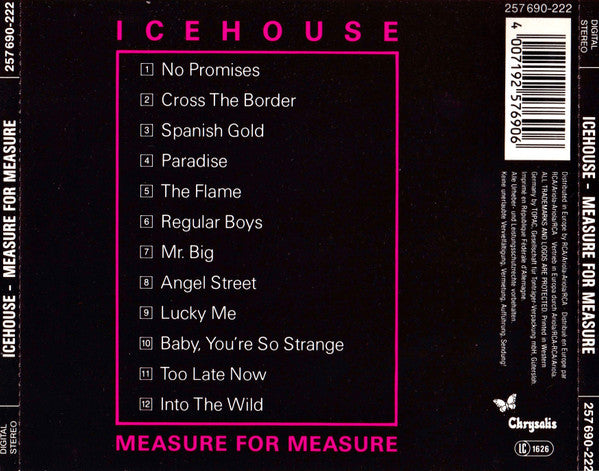 Icehouse : Measure For Measure (CD, Album)