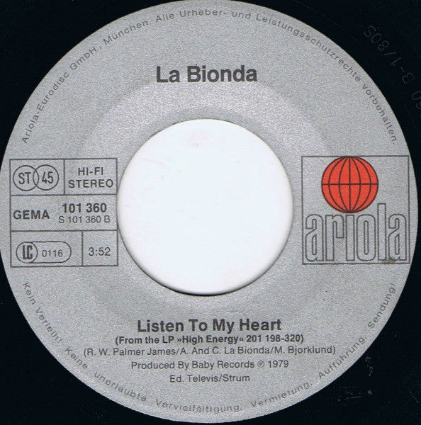 La Bionda : I Got Your Number (7", Single)