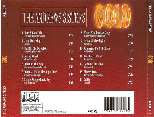 The Andrews Sisters : Gold (CD, Comp)