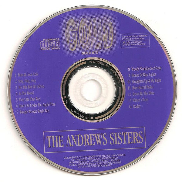The Andrews Sisters : Gold (CD, Comp)
