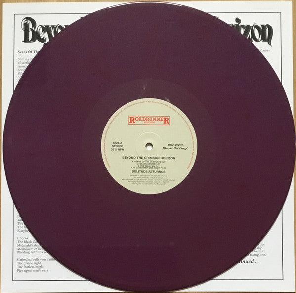 Solitude Aeturnus : Beyond The Crimson Horizon (LP, Album, Ltd, Num, RE, Pur)