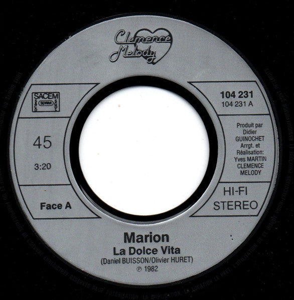 Marion (6) : La Dolce Vita (7", Single)