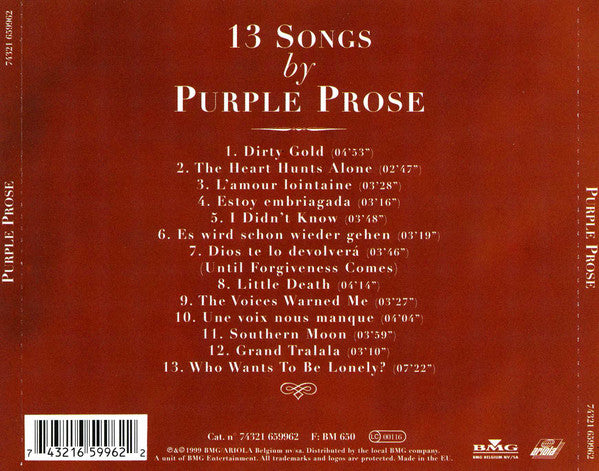 Purple Prose : Purple Prose (CD, Album)