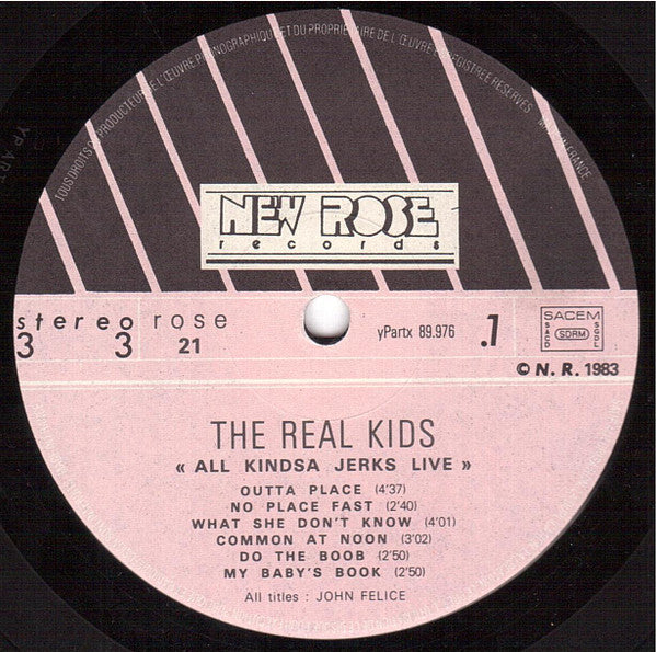 The Real Kids : All Kindsa Jerks Live (LP, Album)