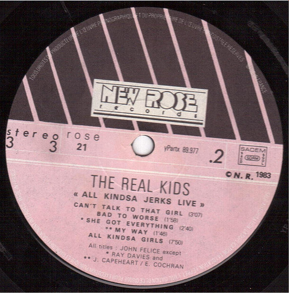The Real Kids : All Kindsa Jerks Live (LP, Album)