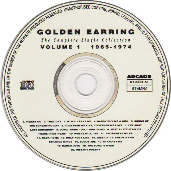 Golden Earring : The Complete Single Collection Volume 1 1965-1974 (CD, Comp)