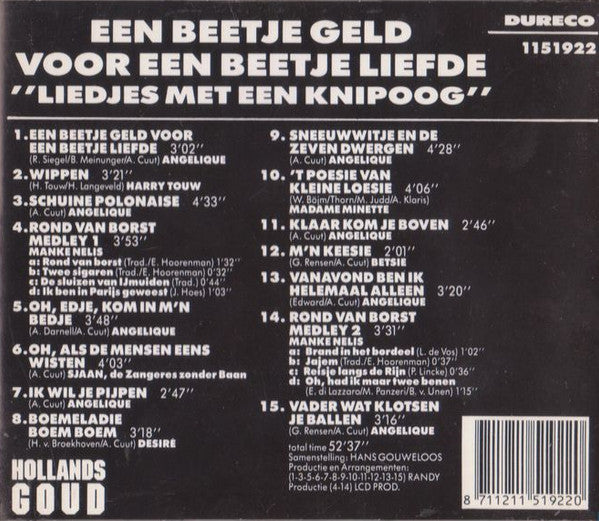 Various : Een Beetje Geld Voor Een Beetje Liefde "Liedjes Met Een Knipoog" (CD, Comp)