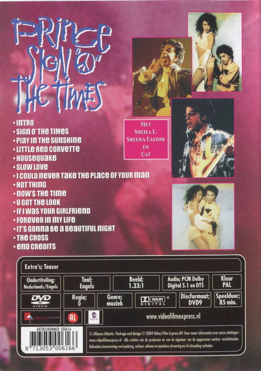 Prince : Sign "O" The Times (DVD-V, RE, Multichannel, PAL, PCM)