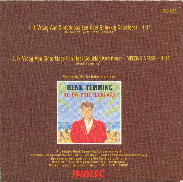 Henk Temming : Ik Vraag Aan Sinterklaas Een Heel Gelukkig Kerstfeest (CD, Single)