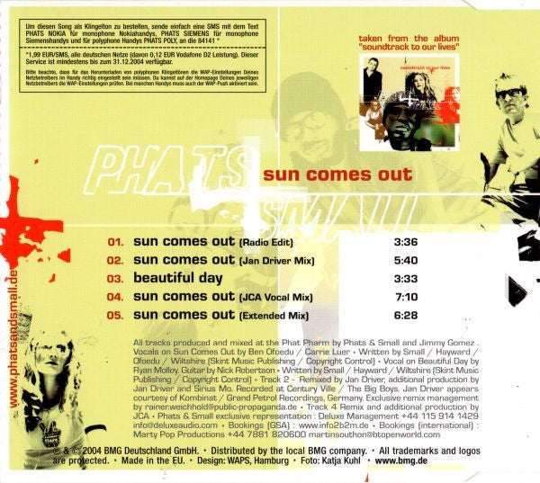 Phats & Small : Sun Comes Out (CD, Maxi)