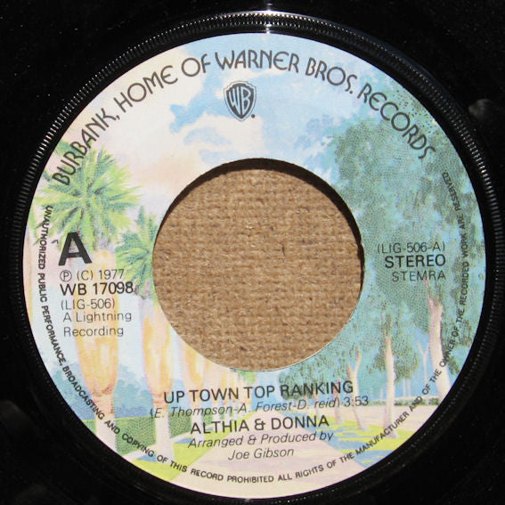 Althia & Donna* / Mighty Two* : Uptown Top Ranking (7", Single)