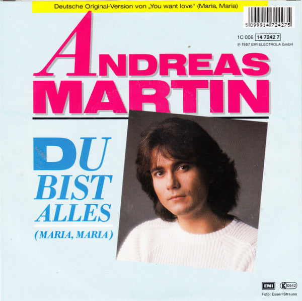 Andreas Martin (2) : Du Bist Alles (Maria, Maria) (7", Single)