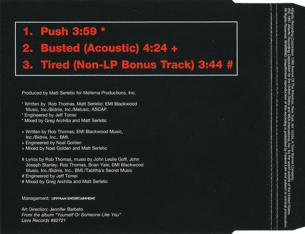 Matchbox Twenty : Push (CD, Maxi)