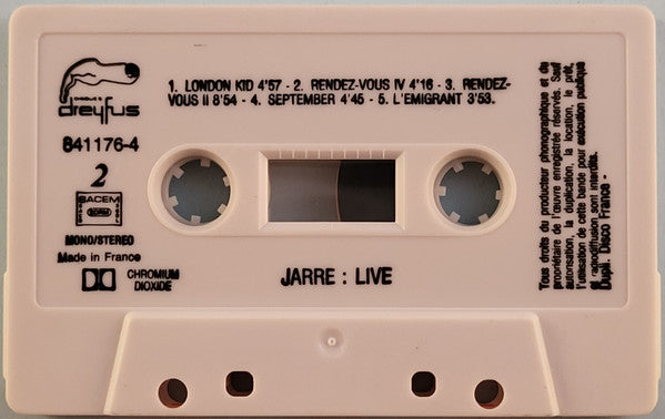 Jean-Michel Jarre : Live (Cass, Album, CrO)