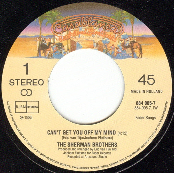 The Sherman Brothers (2) : Can't Get You Off My Mind (7")