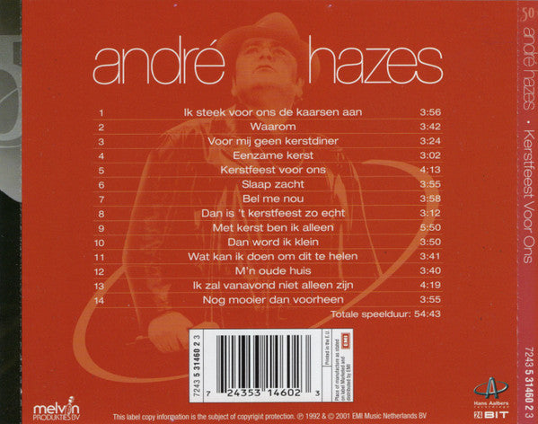 André Hazes : Kerstfeest Voor Ons (CD, Album, RE, RM)