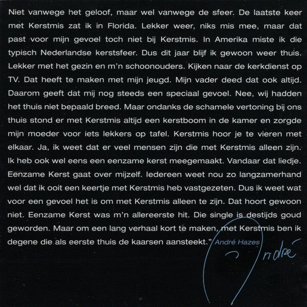 André Hazes : Kerstfeest Voor Ons (CD, Album, RE, RM)