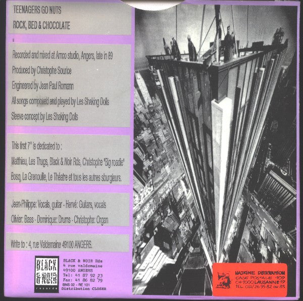 Shaking Dolls : Teenagers Go Nuts / Rock, Bed & Chocolate (7", Single)