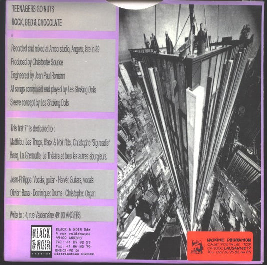 Shaking Dolls : Teenagers Go Nuts / Rock, Bed & Chocolate (7", Single)