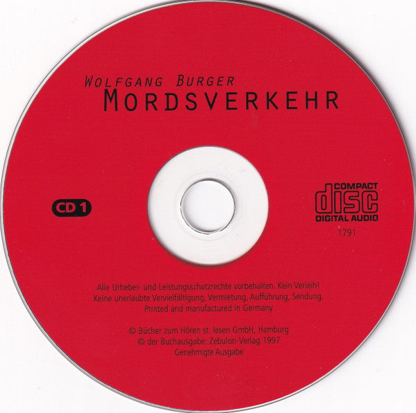 Wolfgang Burger (2) : Mordsverkehr (3xCD)
