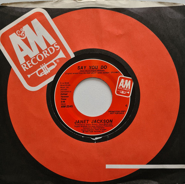 Janet Jackson : Say You Do (7", Promo)