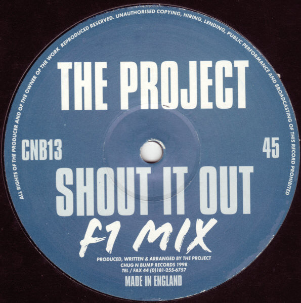 The Project (2) : Shout It Out (12")