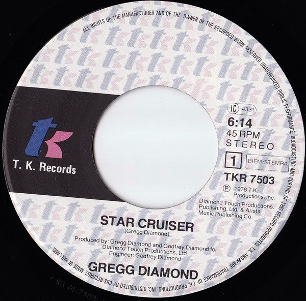 Gregg Diamond : Star Cruiser (7", Single)