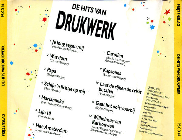 Drukwerk : De Hits Van (CD, Comp)