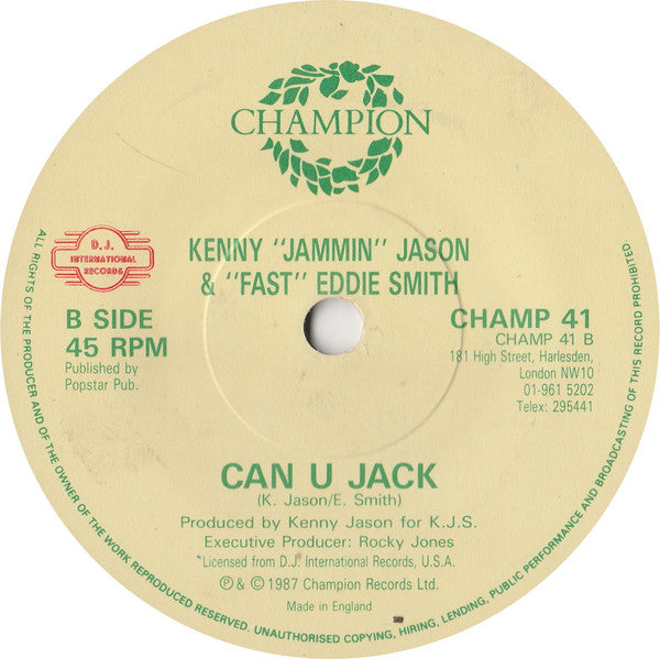 Kenny "Jammin" Jason & "Fast" Eddie Smith : Can U Dance (7", Single)
