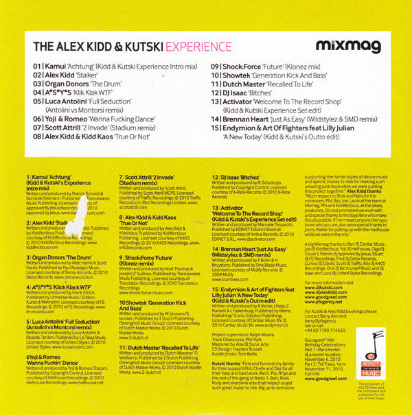 Alex Kidd & Kutski : Goodgreef Presents The Alex Kidd & Kutski Experience (CD, Mixed)