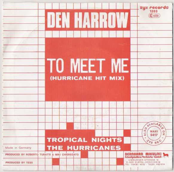 Den Harrow / The Hurricanes : To Meet Me (Hurricane Hit Mix) / Tropical Nights (7", Single)