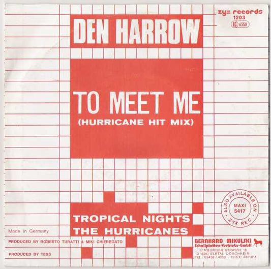 Den Harrow / The Hurricanes : To Meet Me (Hurricane Hit Mix) / Tropical Nights (7", Single)