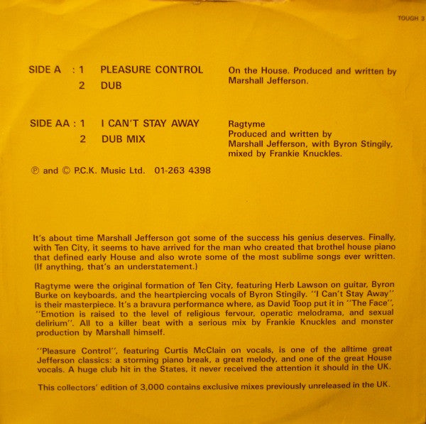 Marshall Jefferson : The Deep House Classics (12", Ltd)