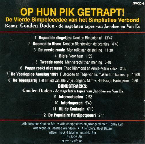 Het Simplisties Verbond : Op Hun Pik Getrapt! (De Vierde Simpelceedee Van Het Simplisties Verbond) (CD, Album, RE)