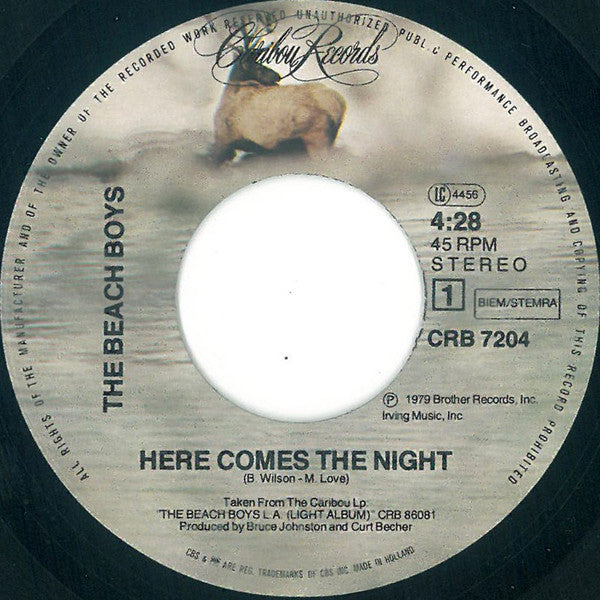 The Beach Boys : Here Comes The Night (7", Single)