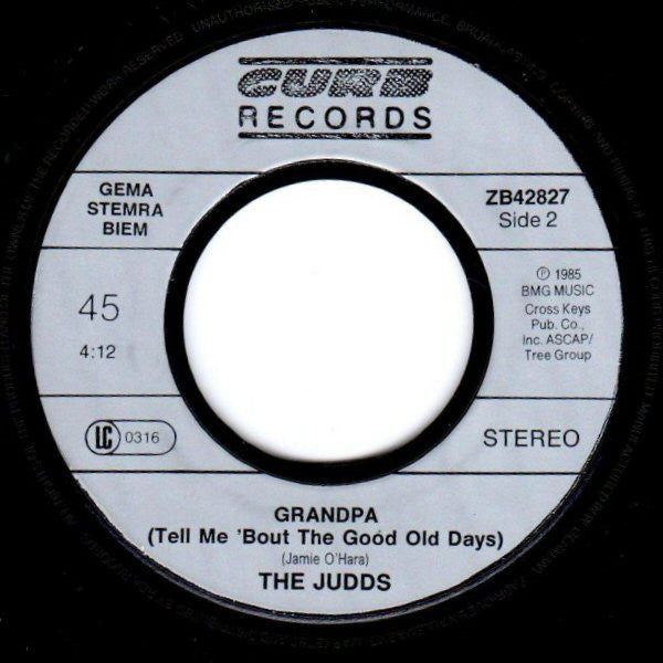 The Judds : Water Of Love (7", Single)