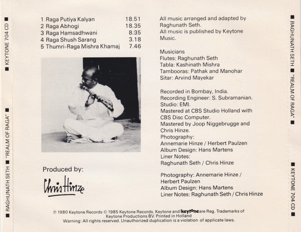 Raghunath Seth : Realm Of Raga (CD, Album, RE)