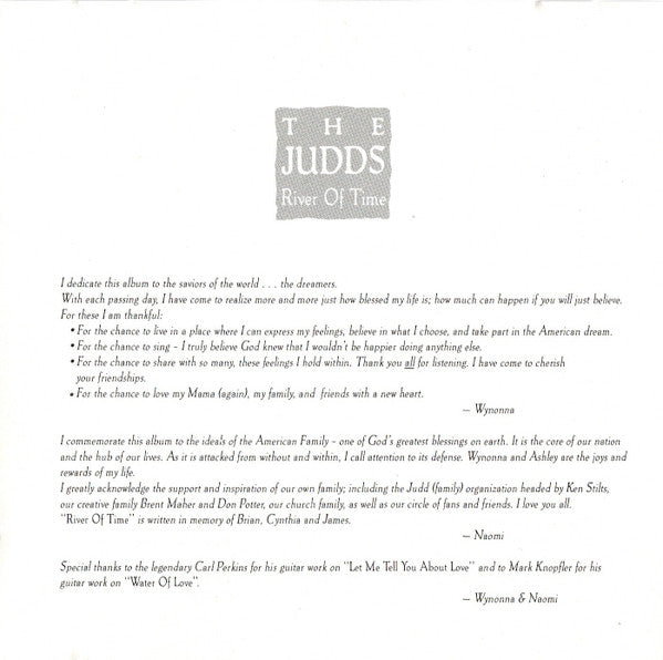 The Judds : River Of Time (CD, Album)