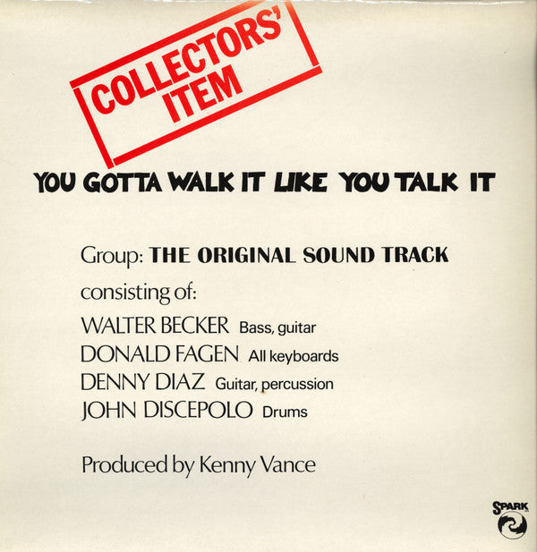 The Original Sound Track : You Gotta Walk It Like You Talk It (Or You'll Lose That Beat) (LP, Album)