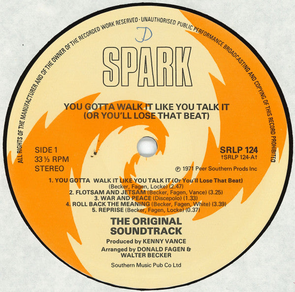 The Original Sound Track : You Gotta Walk It Like You Talk It (Or You'll Lose That Beat) (LP, Album)