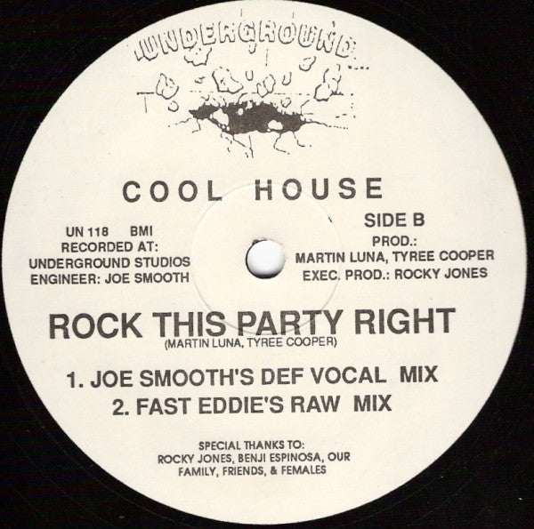 Cool House : Rock This Party Right (12")