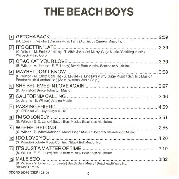 The Beach Boys : The Beach Boys (CD, Album)
