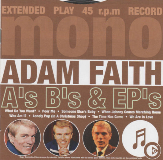 Adam Faith : A's B's & EP's (CD, Comp)