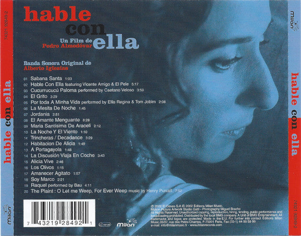 Alberto Iglesias : Hable Con Ella (Banda Sonora Original) (CD, Album)