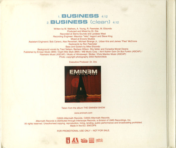 Eminem : Business (CD, Single, Promo, Dig)