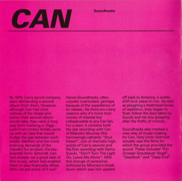 Can : Soundtracks (SACD, Hybrid, Album, RE, RM)