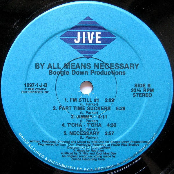 Boogie Down Productions : By All Means Necessary (LP, Album, Hau)
