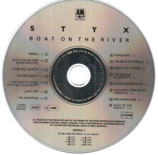 Styx : Boat On The River (CD, Comp)