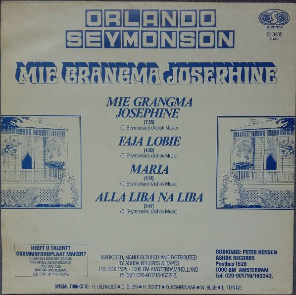 Orlando Seymonson : Mie Grangma Josephine (12")